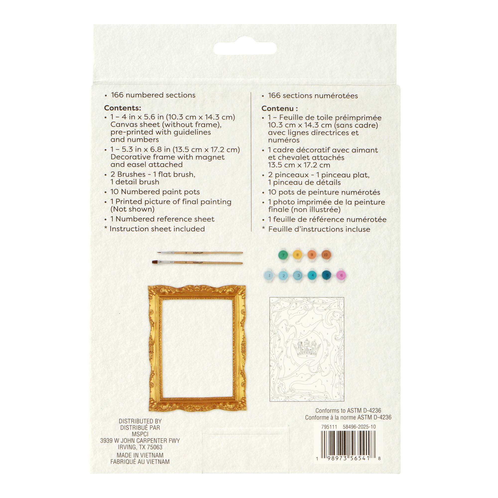 Crown with Dragons Paint-by-Number Framed Mini Kit by Artist's Loft®